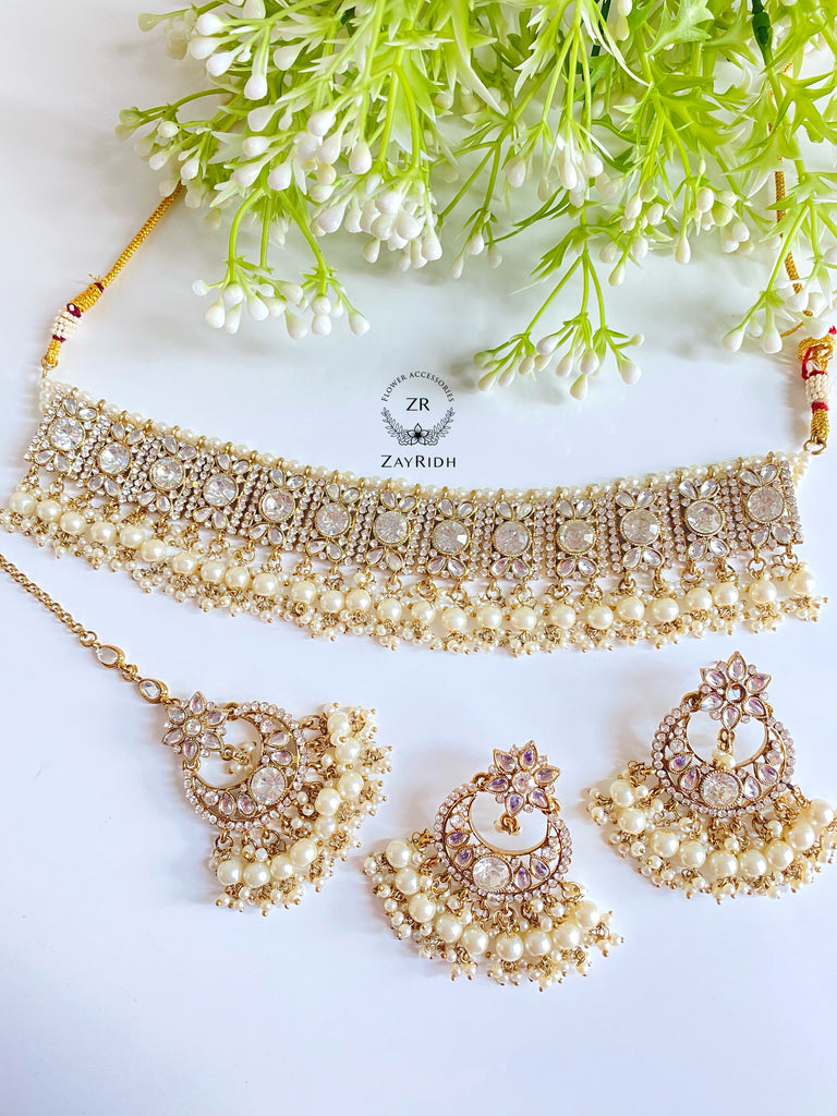 Pearl choker set Asian jewellery 