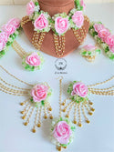 flower bridal necklace set